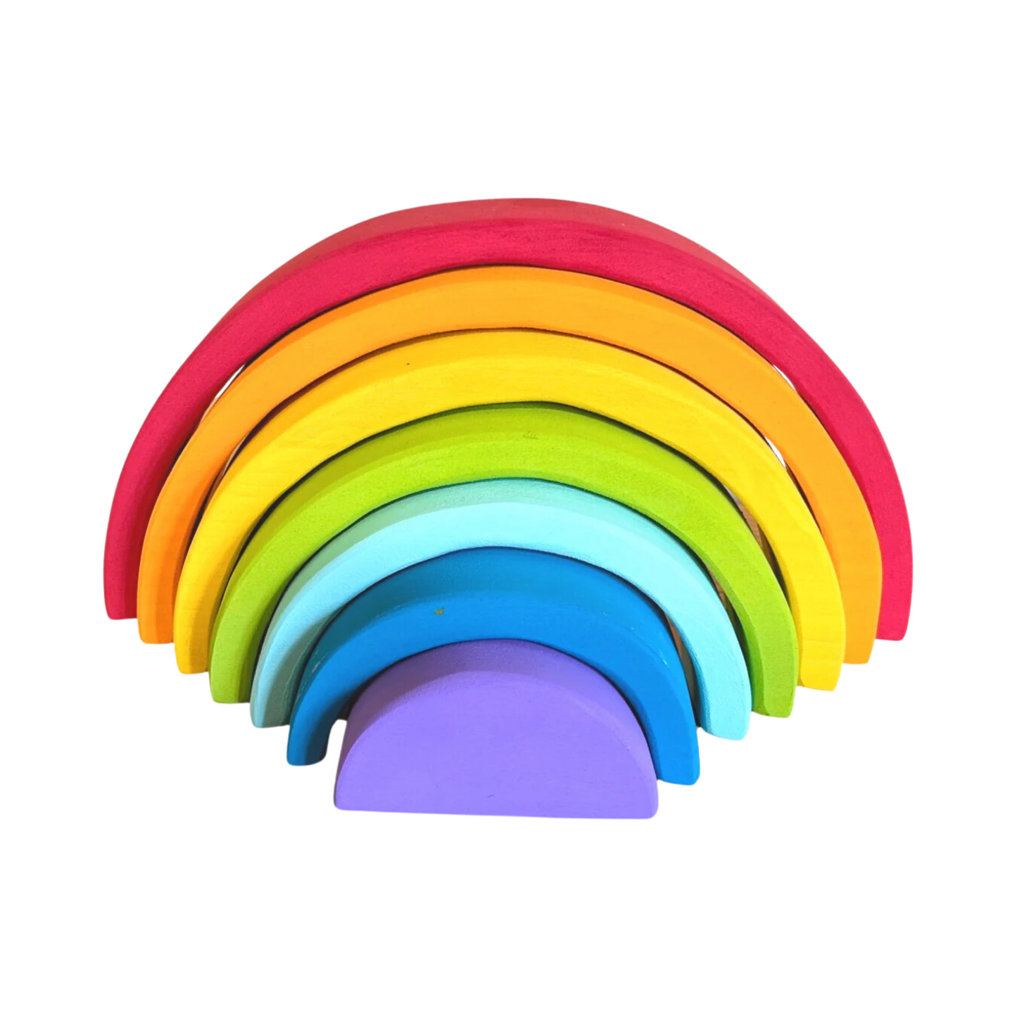 Hand-Painted Wooden Rainbows