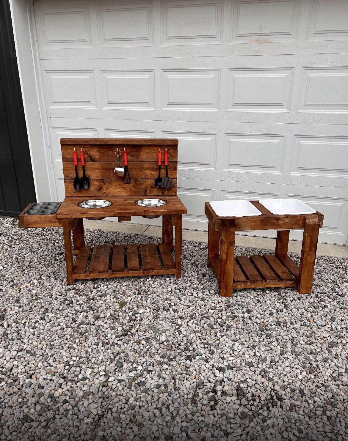 Medium Mud Kitchen (Includes Muffin Tin) + Sensory Table Bundle
