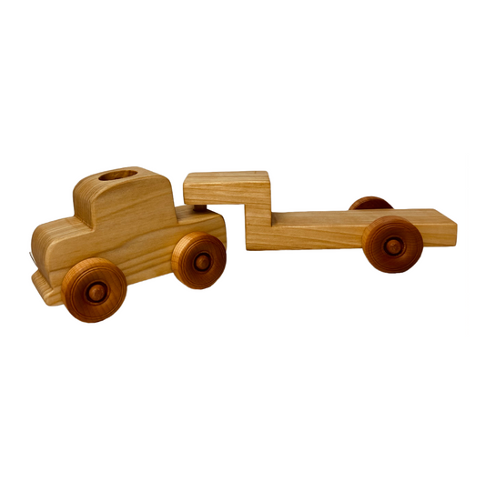 Wooden Flatbed Transport Truck