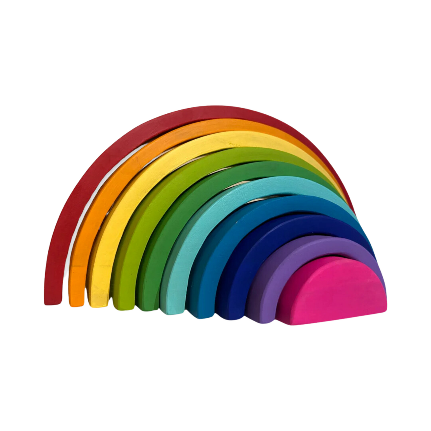 Hand-Painted Wooden Rainbows